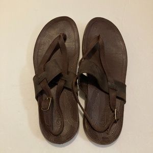 SALE Chaco Maya Java Brown Leather Sandal Size 8 / 39